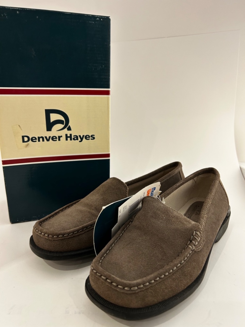 Denver Hayes Suede Loafers – Soot Brown – Size 8 – NIB